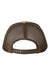 Richardson Hats 112 Mens Snapback Trucker Hat Khaki/Coffee Brown Flat Back