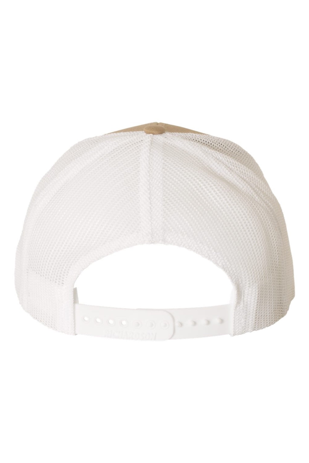 Richardson Hats 112 Mens Snapback Trucker Hat Khaki/White Flat Back