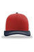 Richardson Hats 112 Mens Snapback Trucker Hat Red/White/Navy Blue Flat Front