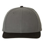 Richardson Mens Surge Adjustable Hat - Charcoal Grey/Black - NEW