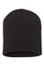 Yupoong Hats 1500KC Unisex Beanie Black Flat Front