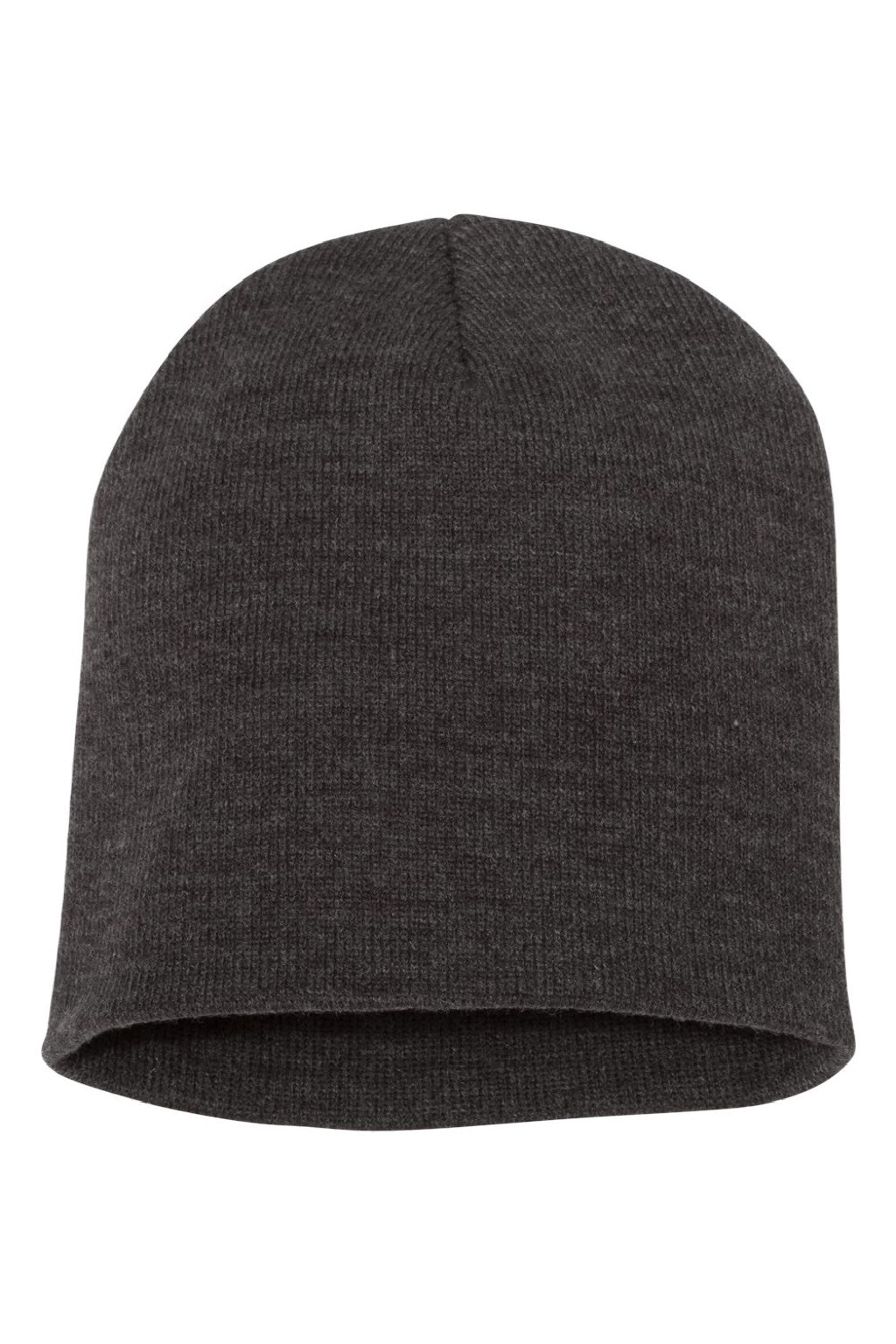 Yupoong Hats 1500KC Unisex Beanie Dark Grey Flat Front
