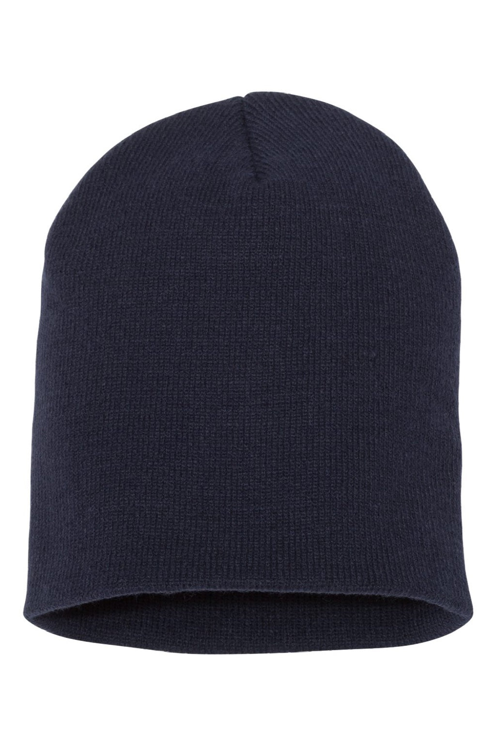 Yupoong Hats 1500KC Unisex Beanie Navy Blue Flat Front