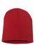 Yupoong Hats 1500KC Unisex Beanie Red Flat Front