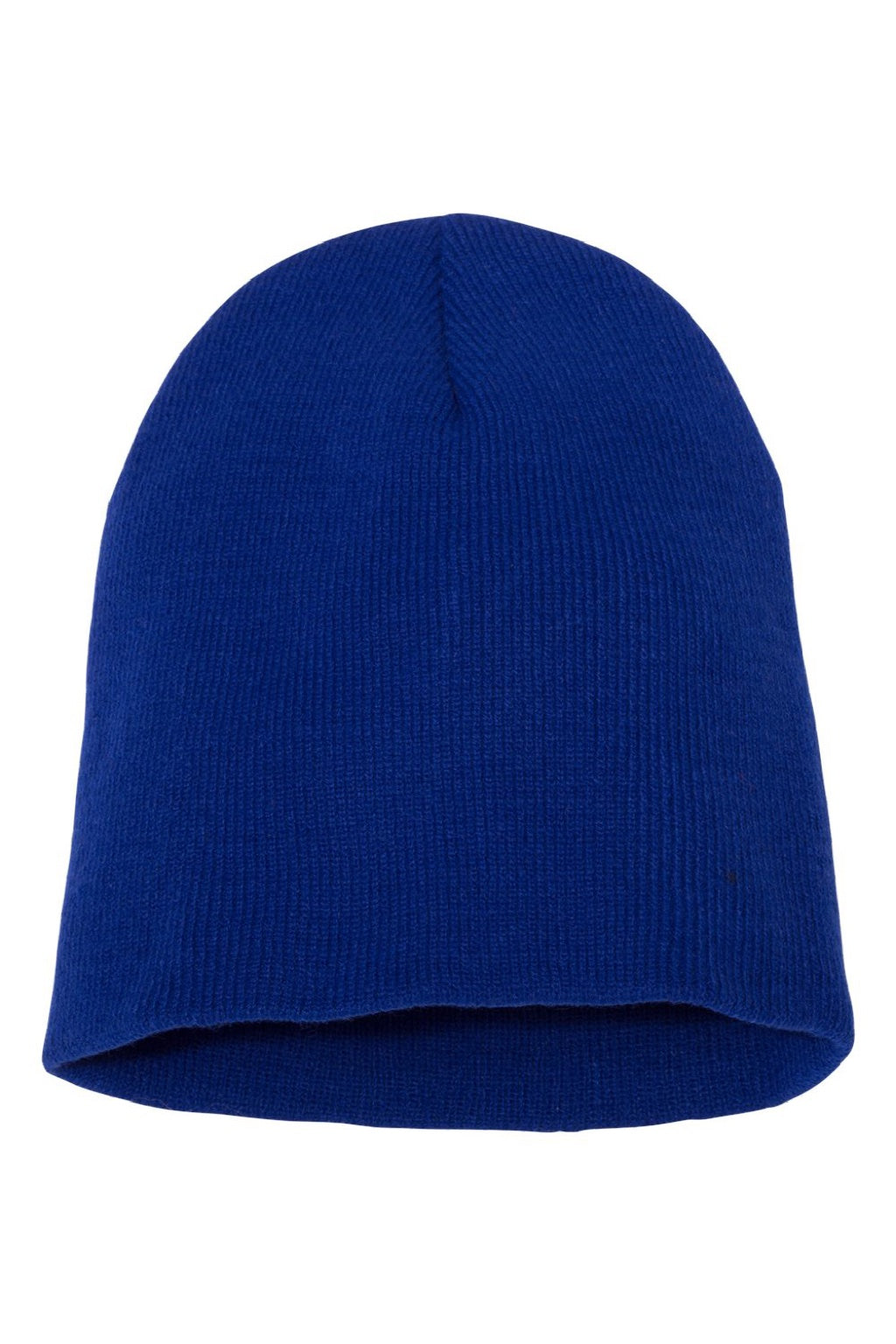 Yupoong Hats 1500KC Unisex Beanie Royal Blue Flat Front