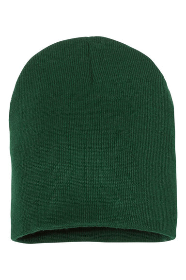 Yupoong 1500KC Mens Beanie Spruce Green Flat Front