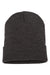Yupoong Hats 1501KC Unisex Cuffed Beanie Dark Grey Flat Front