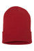 Yupoong Hats 1501KC Unisex Cuffed Beanie Red Flat Front