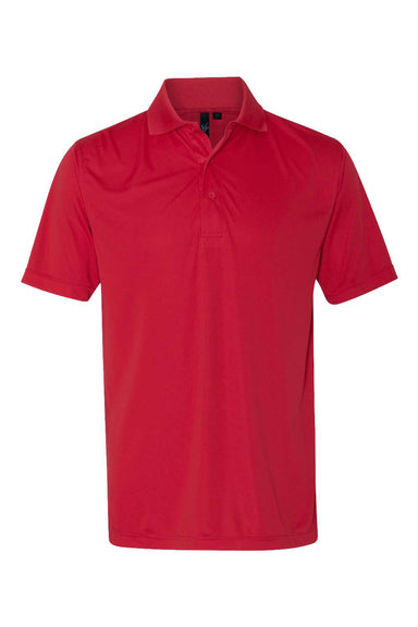 Sierra Pacific 0100 Mens Moisture Wicking Short Sleeve Polo Shirt Red Flat Front