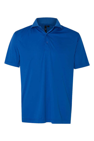 Sierra Pacific 0100 Mens Moisture Wicking Short Sleeve Polo Shirt Royal Blue Flat Front