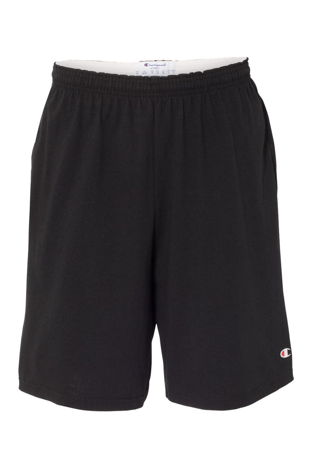 Champion 8180 Mens Shorts w/ Pockets Black Flat Front