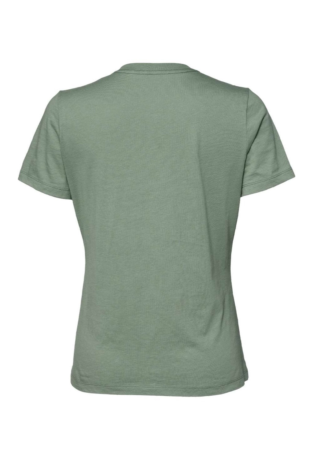 Bella + Canvas BC6400/6400 Womens Relaxed Jersey Short Sleeve Crewneck T-Shirt Sage Green Flat Back