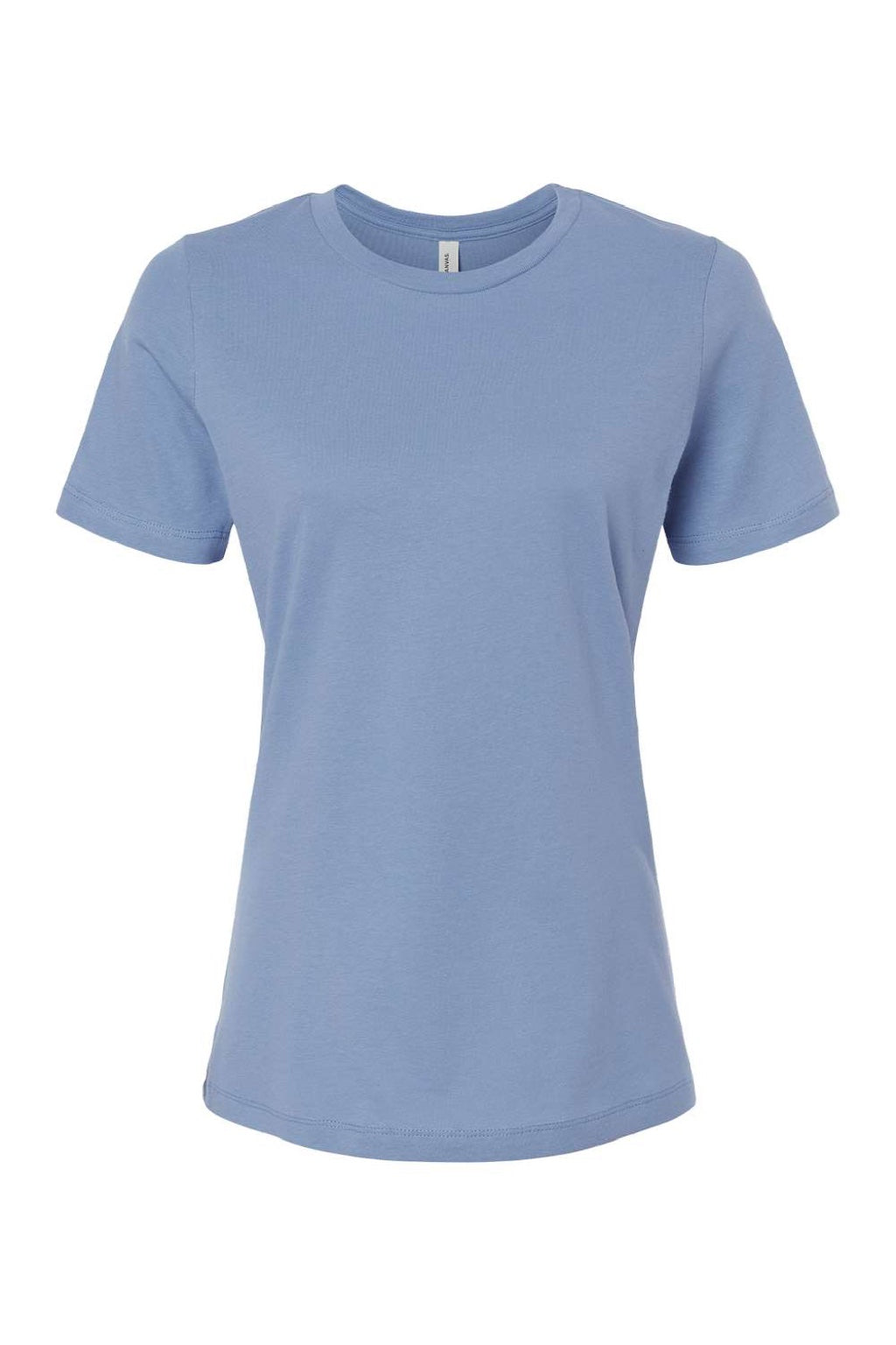 Bella + Canvas BC6400/6400 Womens Relaxed Jersey Short Sleeve Crewneck T-Shirt Lavender Blue Flat Front