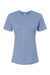 Bella + Canvas BC6400/B6400/6400 Womens Relaxed Jersey Short Sleeve Crewneck T-Shirt Lavender Blue Flat Front