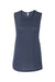 Bella + Canvas BC8803/B8803/8803 Womens Flowy Muscle Tank Top Heather Navy Blue Flat Front