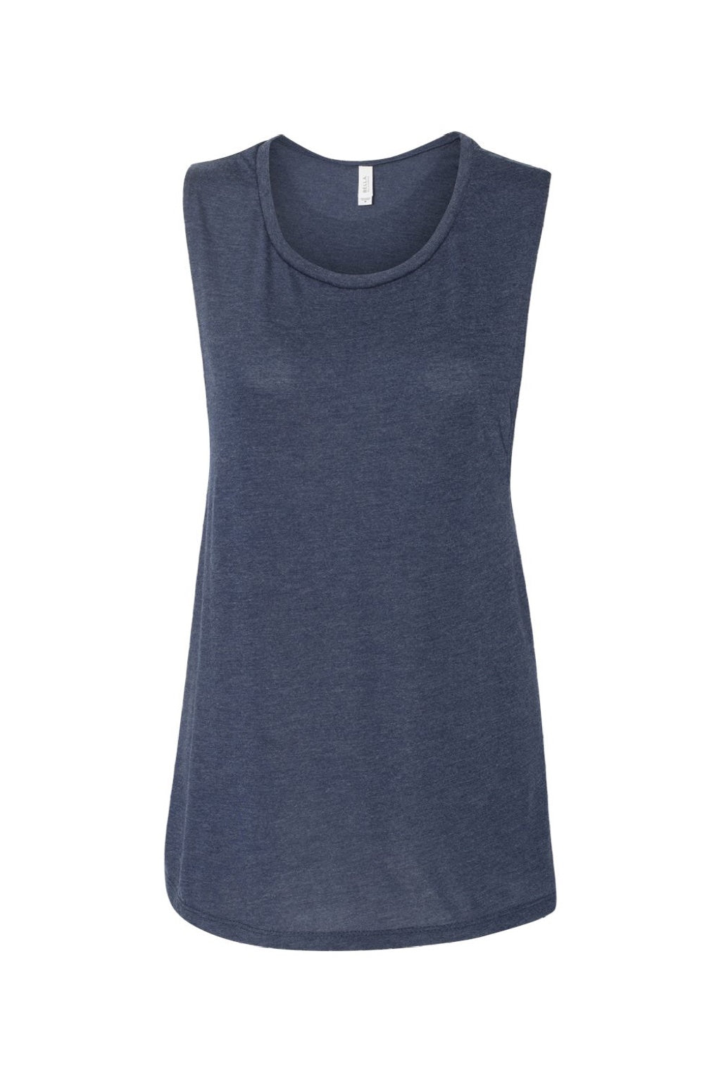 Bella + Canvas BC8803/8803 Womens Flowy Muscle Tank Top Heather Navy Blue Flat Front