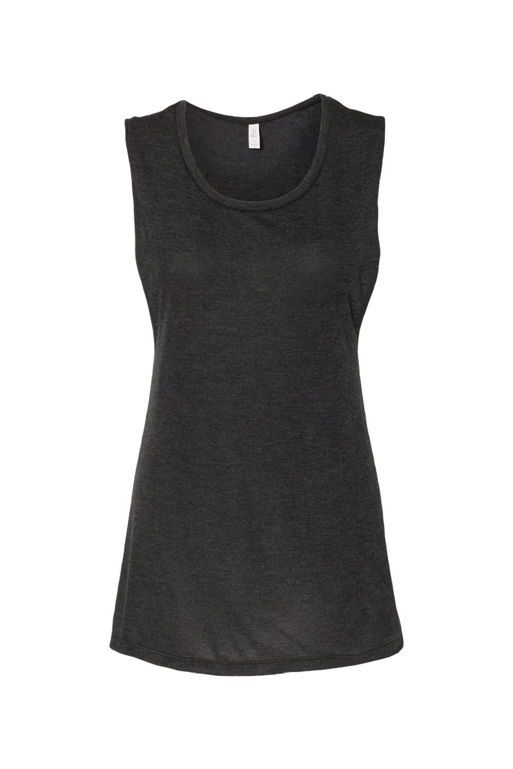Bella + Canvas BC8803/8803 Womens Flowy Muscle Tank Top Heather Black Flat Front