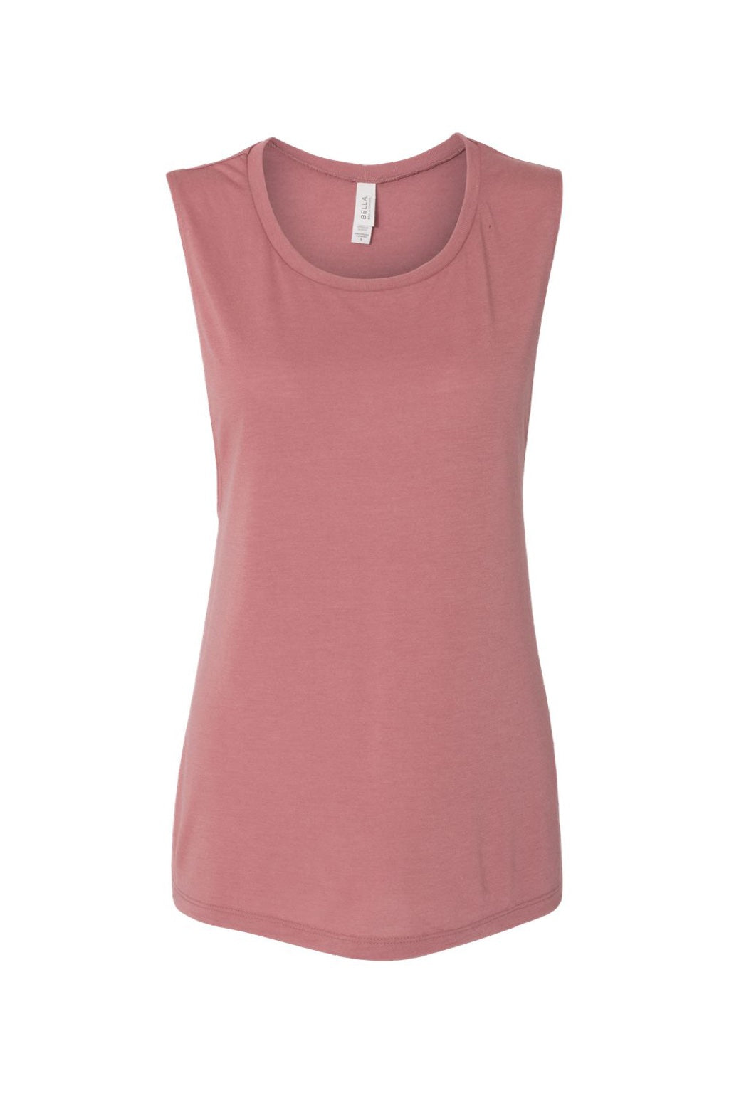 Bella + Canvas BC8803/8803 Womens Flowy Muscle Tank Top Mauve Flat Front