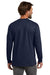 Hanes 5186 Mens Beefy-T Long Sleeve Crewneck T-Shirt Navy Blue Model Back