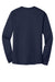 Hanes 5186 Mens Beefy-T Long Sleeve Crewneck T-Shirt Navy Blue Flat Back