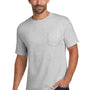 Hanes Mens Beefy-T Short Sleeve Crewneck T-Shirt w/ Pocket - Ash Grey