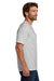 Hanes 5190 Mens Beefy-T Short Sleeve Crewneck T-Shirt w/ Pocket Ash Grey Model Side