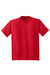 Hanes 5190 Mens Beefy-T Short Sleeve Crewneck T-Shirt w/ Pocket Deep Red Flat Front