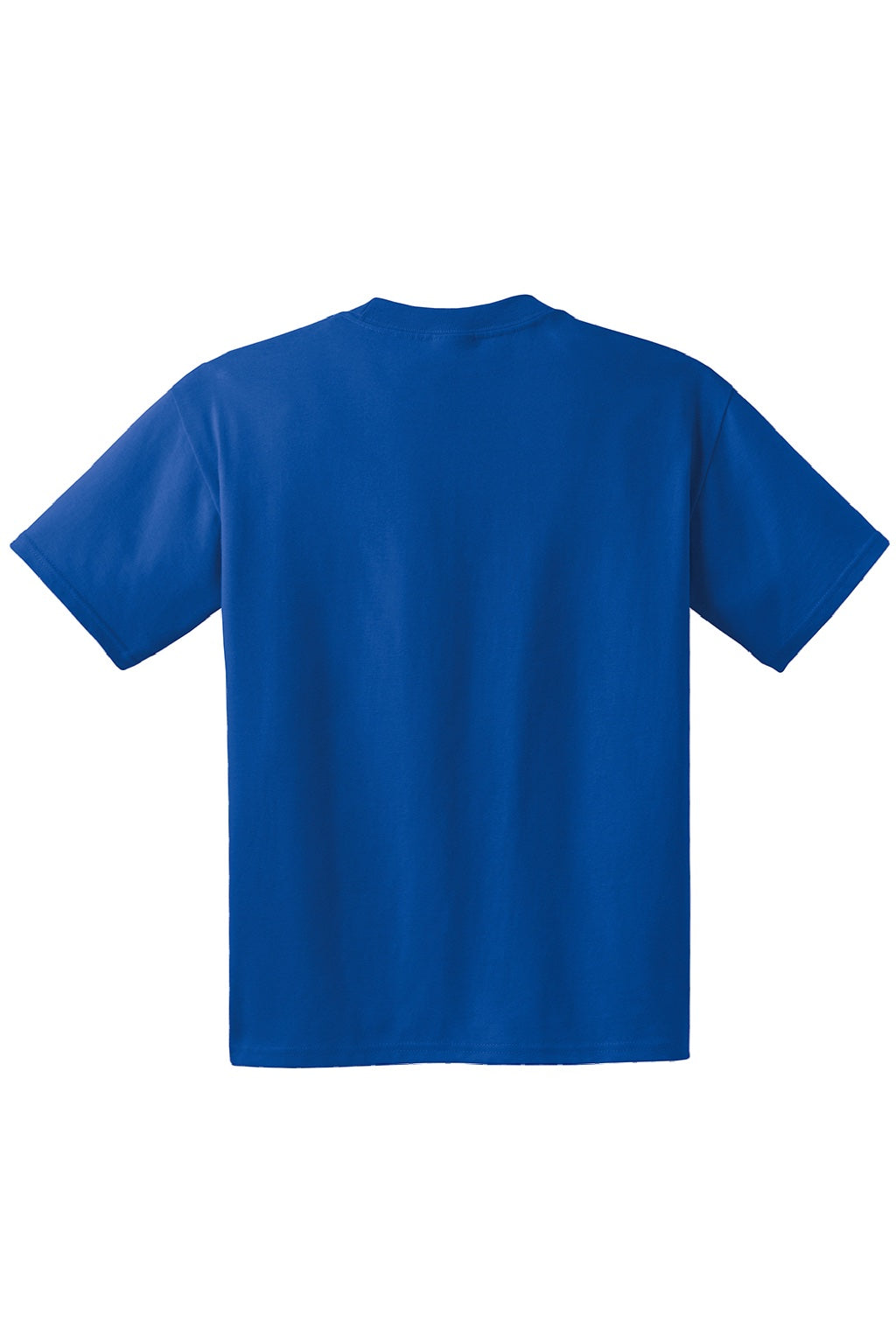 Hanes 5190 Mens Beefy-T Short Sleeve Crewneck T-Shirt w/ Pocket Deep Royal Blue Flat Back