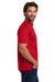 Hanes 5190 Mens Beefy-T Short Sleeve Crewneck T-Shirt w/ Pocket Deep Red Model Side