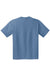 Hanes 5190 Mens Beefy-T Short Sleeve Crewneck T-Shirt w/ Pocket Denim Blue Flat Back