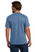 Hanes 5190 Mens Beefy-T Short Sleeve Crewneck T-Shirt w/ Pocket Denim Blue Model Back