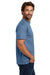 Hanes 5190 Mens Beefy-T Short Sleeve Crewneck T-Shirt w/ Pocket Denim Blue Model Side