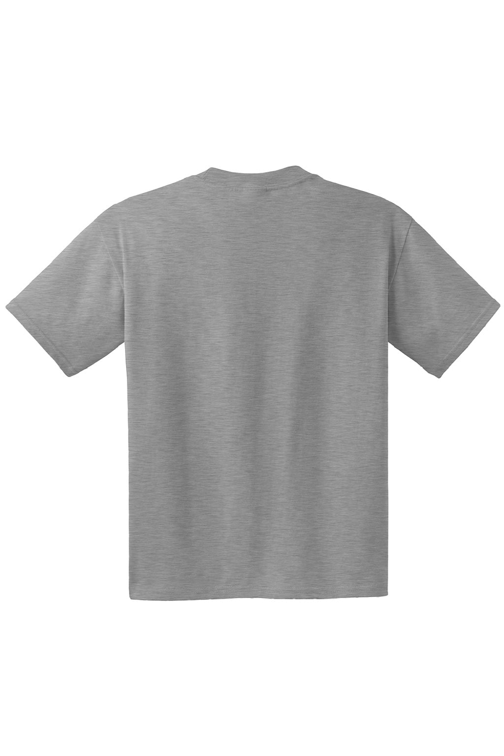 Hanes 5190 Mens Beefy-T Short Sleeve Crewneck T-Shirt w/ Pocket Light Steel Grey Flat Back