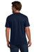 Hanes 5190 Mens Beefy-T Short Sleeve Crewneck T-Shirt w/ Pocket Navy Blue Model Back