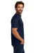 Hanes 5190 Mens Beefy-T Short Sleeve Crewneck T-Shirt w/ Pocket Navy Blue Model Side
