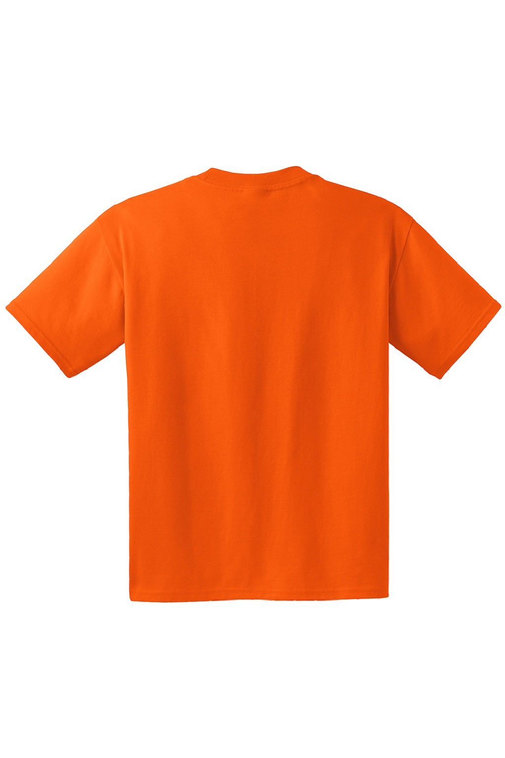 Hanes 5190 Mens Beefy-T Short Sleeve Crewneck T-Shirt w/ Pocket Orange Flat Back