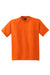 Hanes 5190 Mens Beefy-T Short Sleeve Crewneck T-Shirt w/ Pocket Orange Flat Front