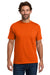 Hanes 5190 Mens Beefy-T Short Sleeve Crewneck T-Shirt w/ Pocket Orange Model Front