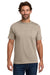 Hanes 5190 Mens Beefy-T Short Sleeve Crewneck T-Shirt w/ Pocket Sand Model Front