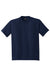 Hanes 5190 Mens Beefy-T Short Sleeve Crewneck T-Shirt w/ Pocket Navy Blue Flat Front