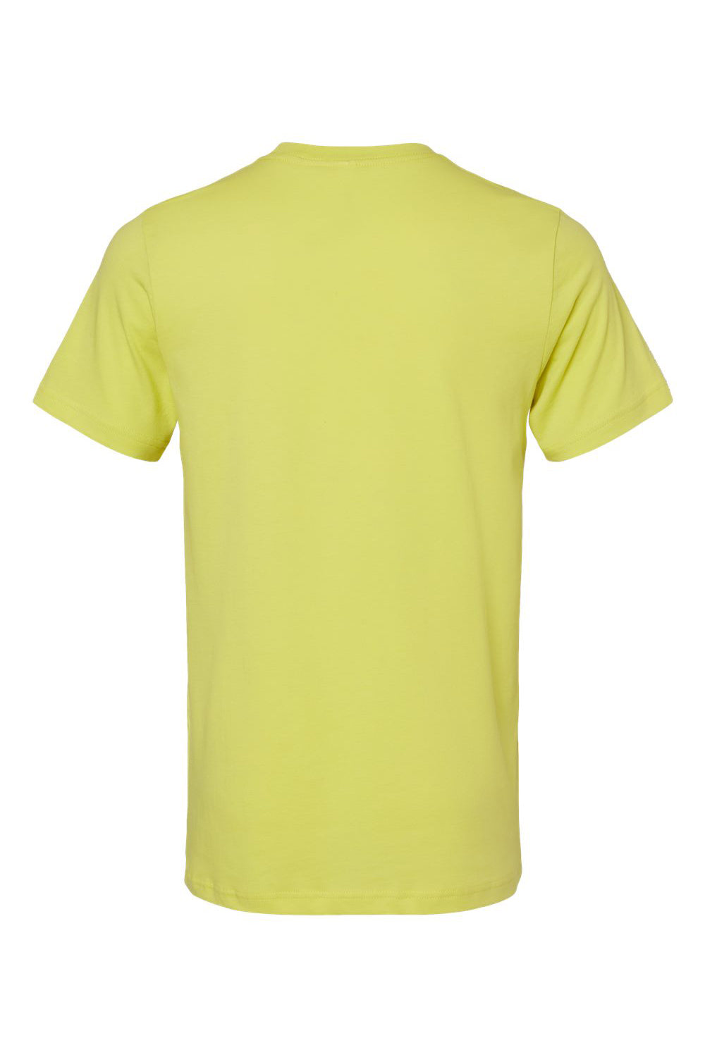 Bella + Canvas BC3001/3001C Mens Jersey Short Sleeve Crewneck T-Shirt Strobe Green Flat Back