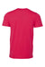 Bella + Canvas BC3001/3001C Mens Jersey Short Sleeve Crewneck T-Shirt Fuchsia Pink Flat Back