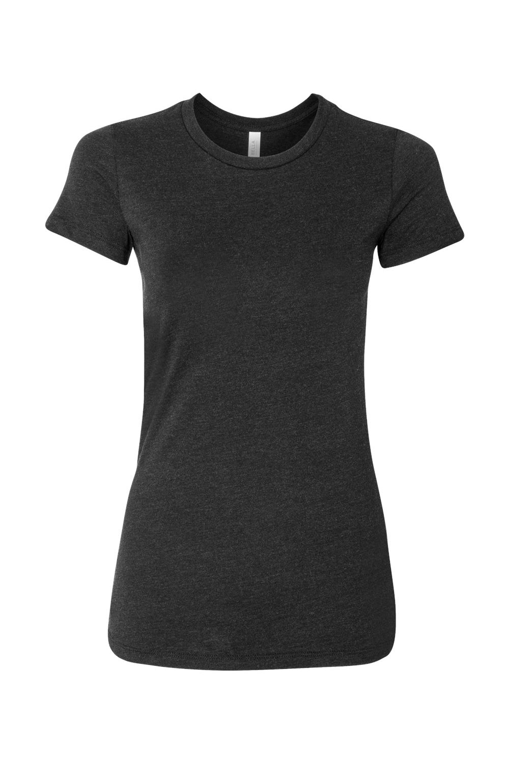 Bella + Canvas BC6004/6004 Womens The Favorite Short Sleeve Crewneck T-Shirt Heather Black Flat Front
