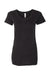 Bella + Canvas BC8413/8413 Womens Short Sleeve Crewneck T-Shirt Heather Black Flat Front