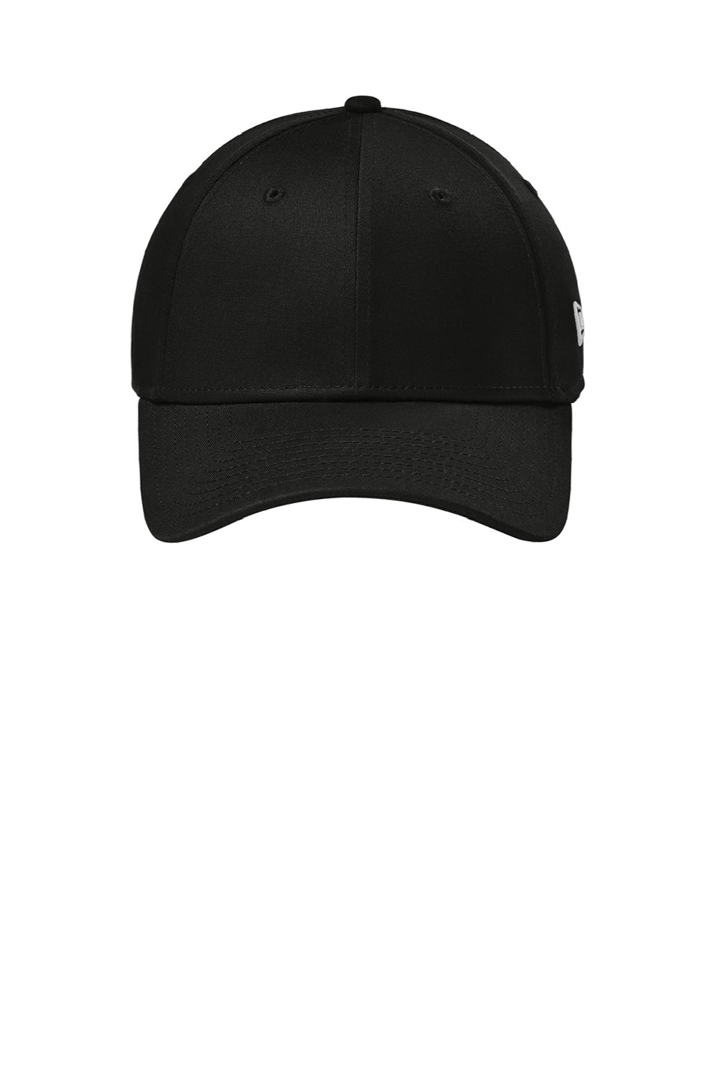 New Era Hats NE1000 Mens Stretch Fit Hat Flag Black Flat Front