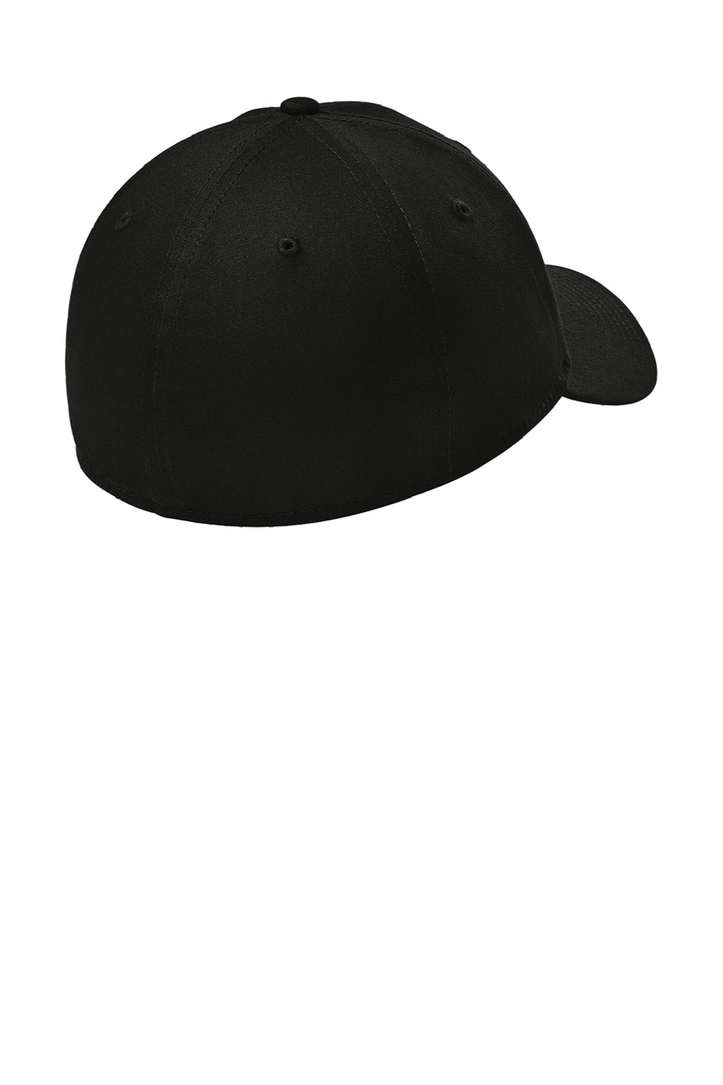 New Era Hats NE1000 Mens Stretch Fit Hat Flag Black Flat Back