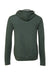 Bella + Canvas BC3739/3739 Mens Fleece Full Zip Hooded Sweatshirt Hoodie Heather Forest Green Flat Back