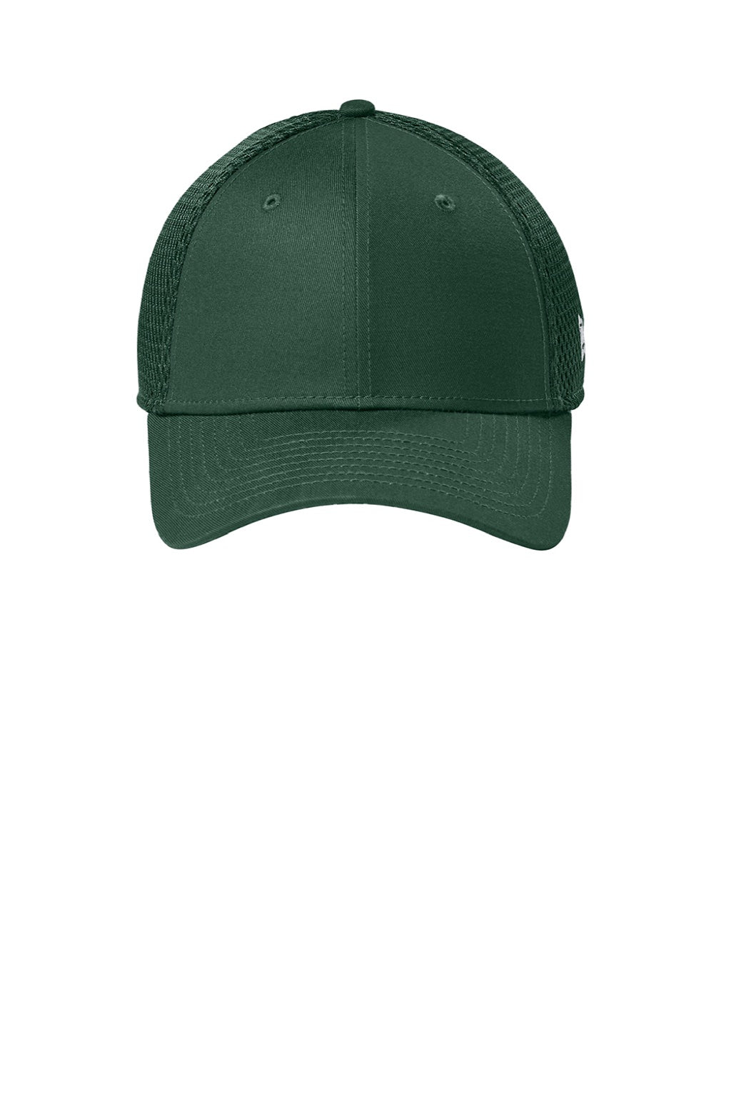 New Era Hats NE1020 Mens Stretch Fit Hat Flag Dark Green Flat Front