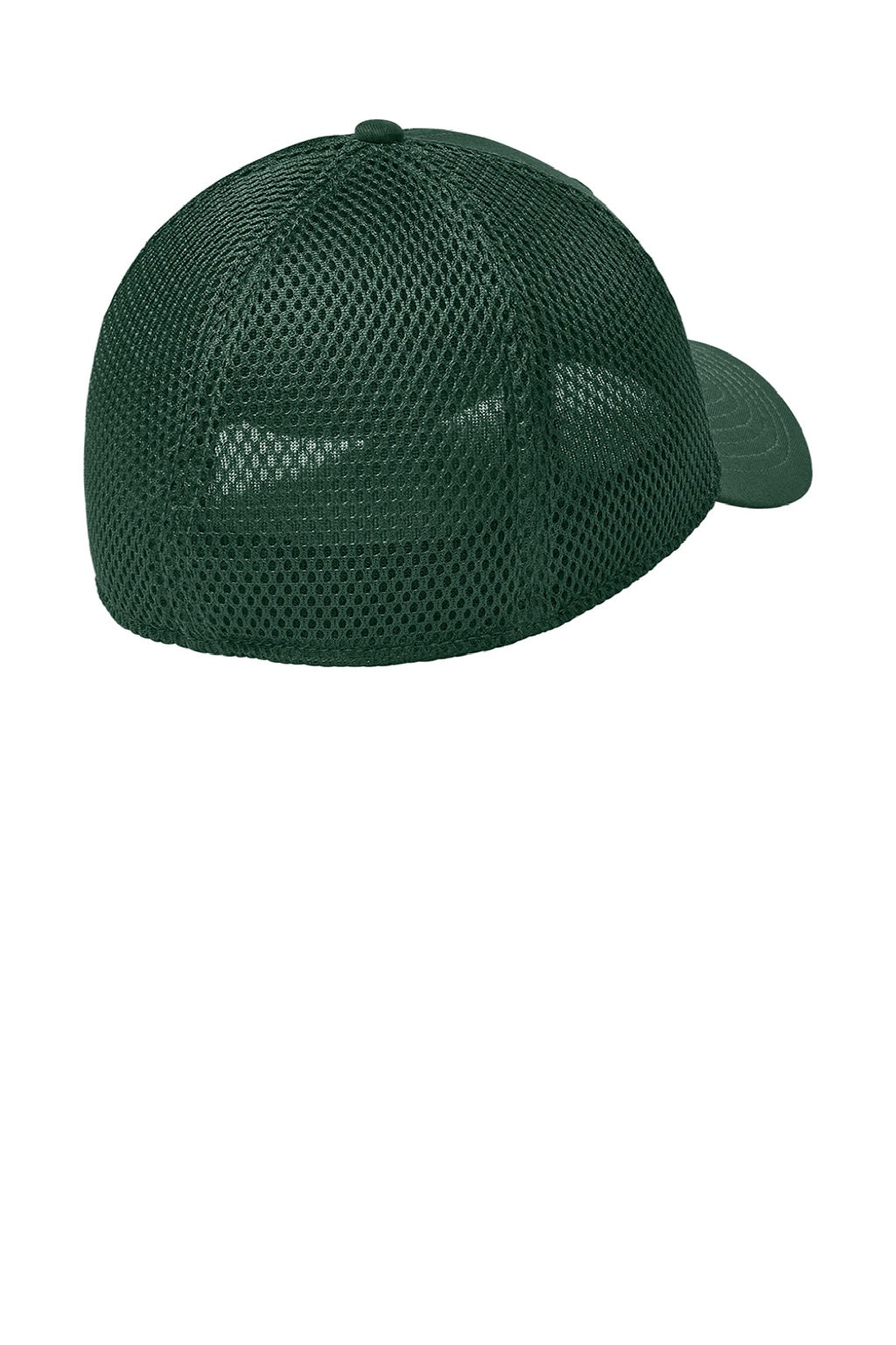 New Era Hats NE1020 Mens Stretch Fit Hat Flag Dark Green Flat Back