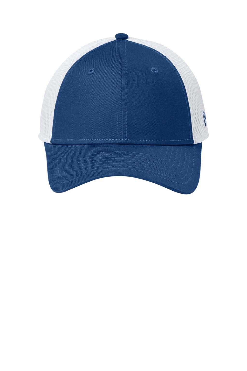 New Era Hats NE1020 Mens Stretch Fit Hat Flag Royal Blue/White Flat Front